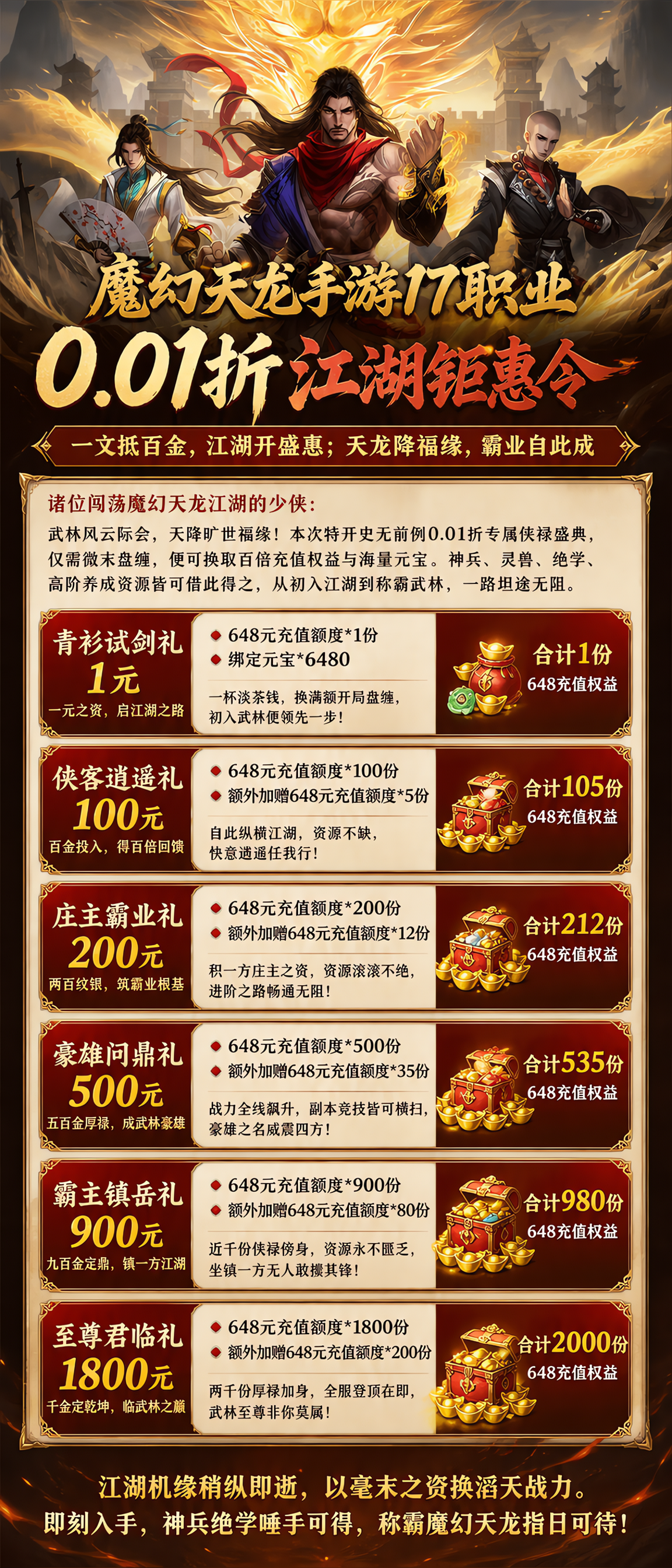 0.01折江湖钜惠令